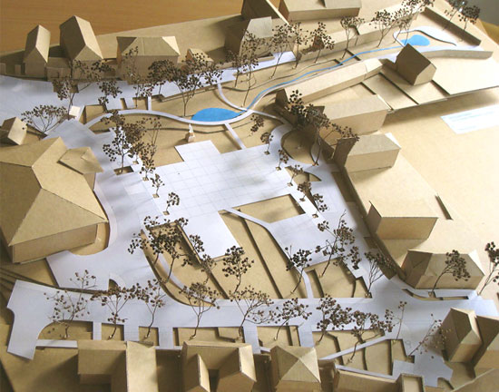 Foto modelu revitalizace náměstí
